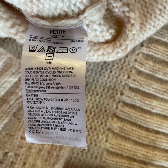 Banana Republic cream turtleneck sweater XS Pet - Picture 5 of 5